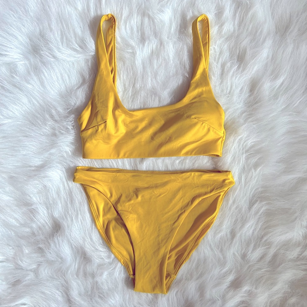 Forever21-yellow -2 piece bikini set